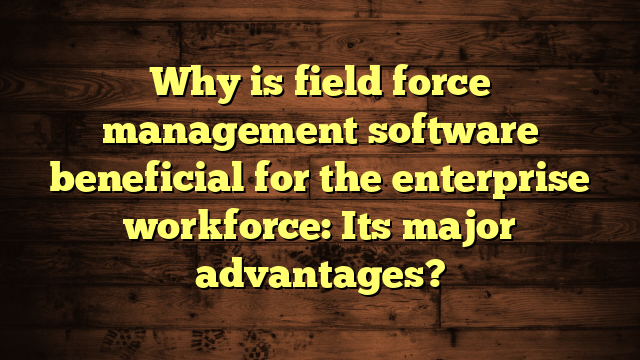 Field Force Management Software for Enterprise Workforce