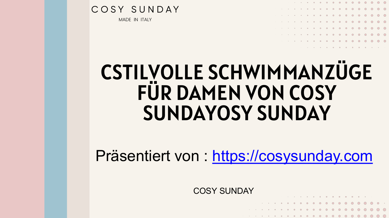 CStilvolle Schwimmanzüge für Damen von COSY SUNDAYOSY SUNDAY