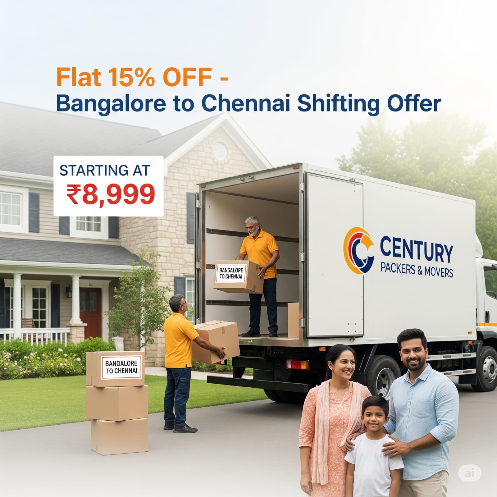 Packers and Movers From Bangalore To Chennai | Bangalore To Chennai Charges Cost Rates Prices