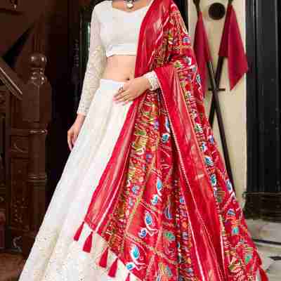 Tantalizing White Lucknowi Work Georgette Festival Wear Lehenga Choli Profile Picture