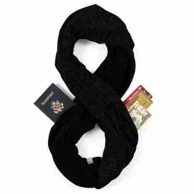 Travel Scarf - Lightweight Infinity Scarf with Hidden Zipper Pocket & Customizable Snaps Profile Picture