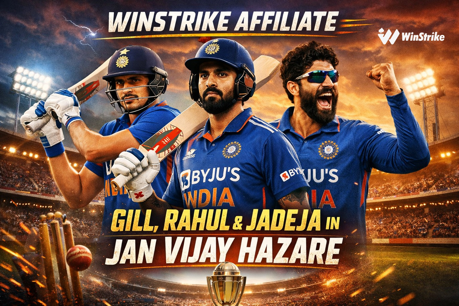 Gill, Rahul & Jadeja: Jan Vijay Hazare heroes! Winstrike Affiliate