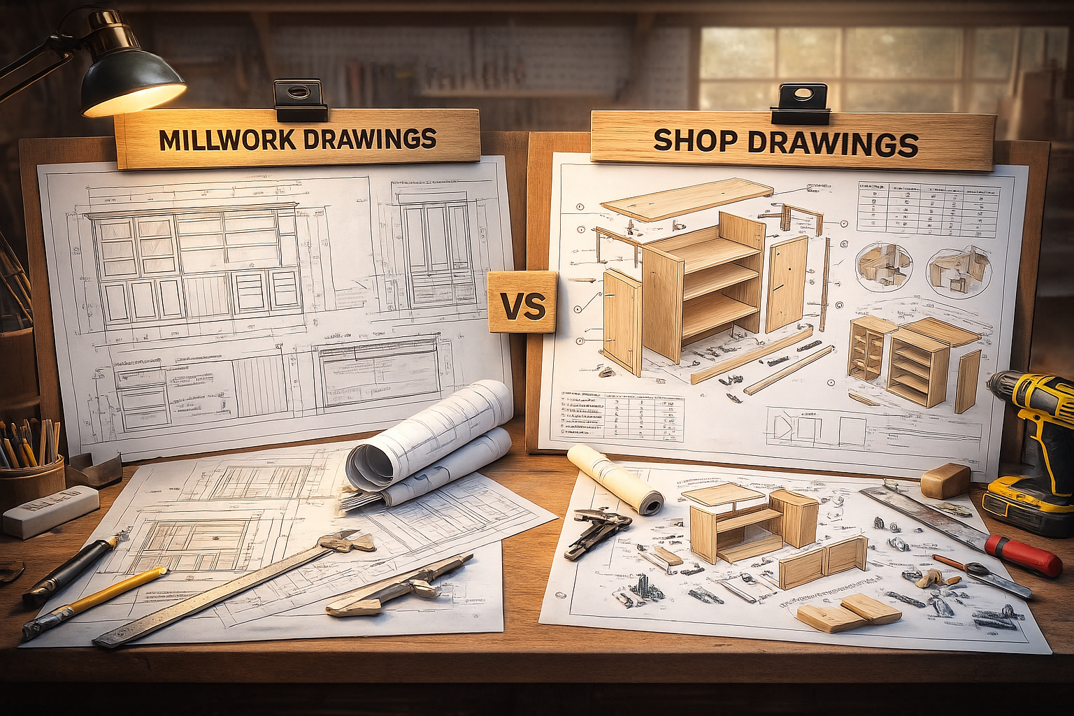 What Is the Difference Between Millwork Drawings and Shop Drawings?