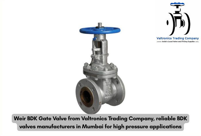 Weir BDK Gate Valve from Valtronics Trading Company, reliable BDK valves manufacturers in Mumbai for industrial applications