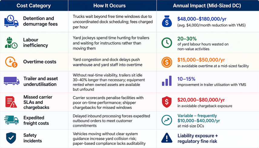 Hidden Costs of Manual Yard Management hidden costs of manual yard management including detention labor and inefficiencies